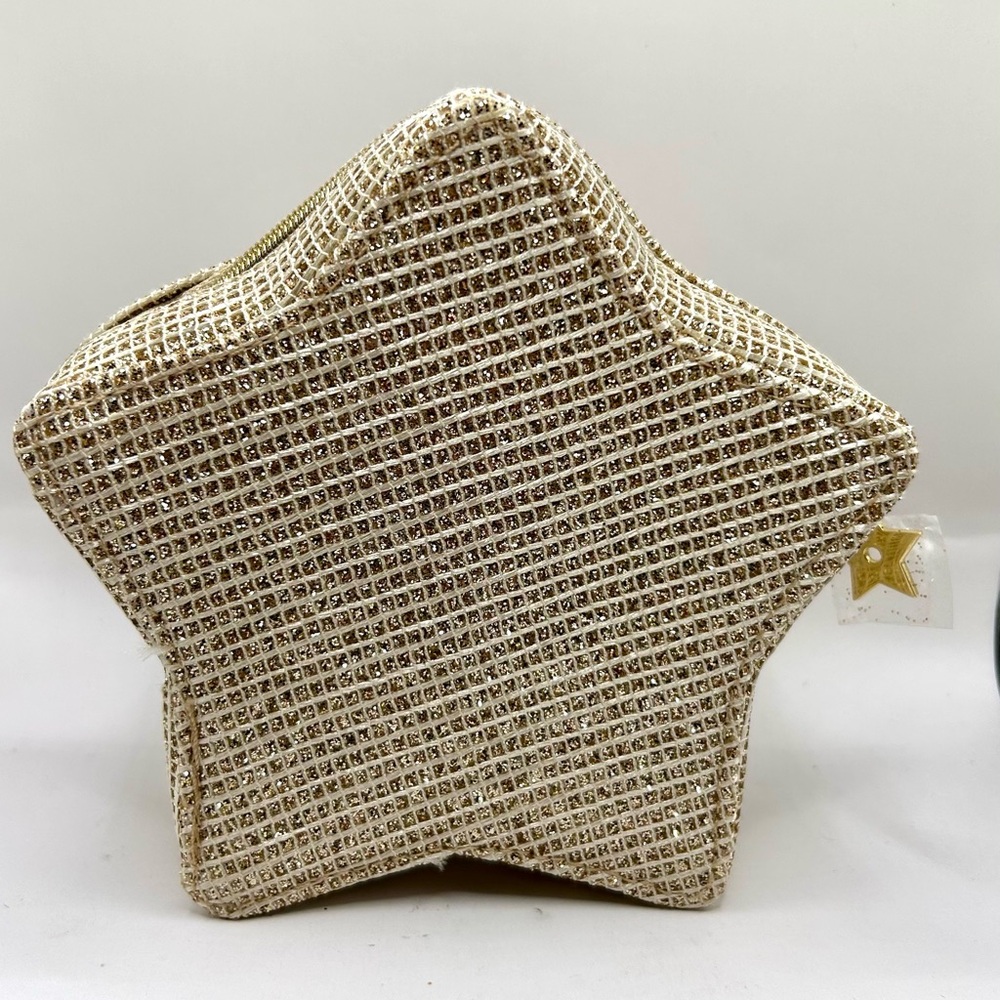 Christian Dior Pouch Star Gold Beige Novelty Logo Holiday Exclusive CD 2025 New - Picture 2 of 3